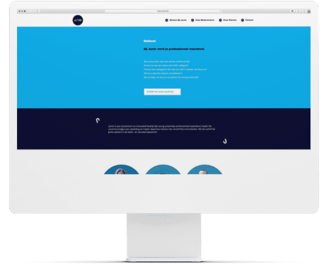 Junto website mockup